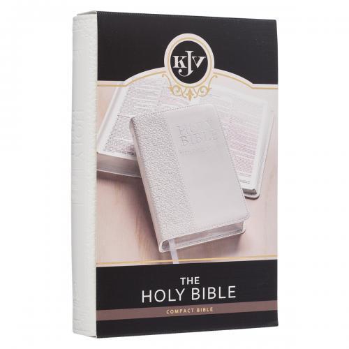 KJV Imitation Leather Bible, Compact Size, White