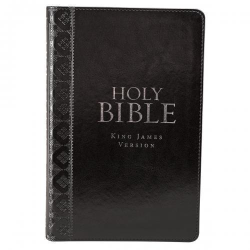 Bible (KJV) King James Version, Compact Size, Black Faux Leather