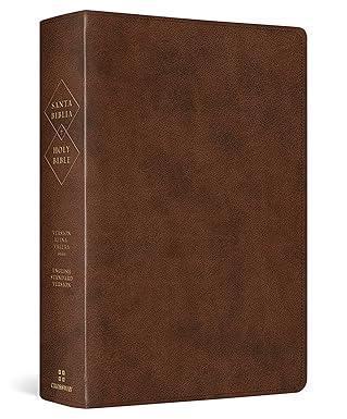 RVR1960/ESV Bilingual Bible Imitation Leather, Compact Size, Brown