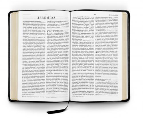 Biblia RVR1960 Imitación Piel, Tamaño Manual. Ultradelgada, Color Negro
