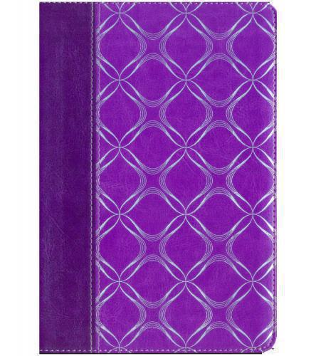 Biblia RVR60 Referencias Imitación Piel Violeta Plateado