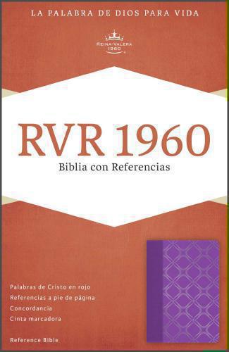 Biblia RVR60 Referencias Imitación Piel Violeta Plateado