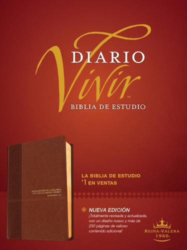 Biblia RVR1960 Estudio Diario Vivir, Imitación Piel Color Duo Tono Café