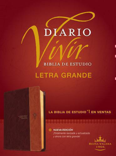 Biblia de Estudio Diario Vivir RVR1960 Letra Grande Color Café Duo Tono Sentipie