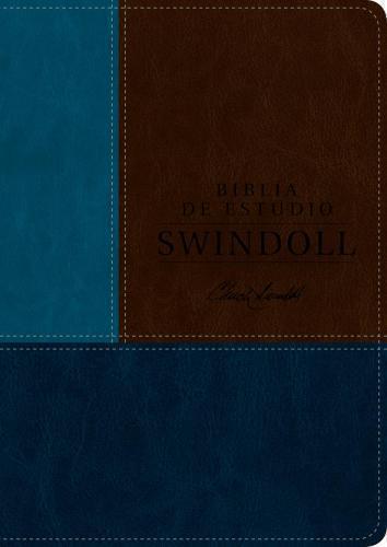 Biblia de estudio Swindoll NTV, sentipiel tres tonos, canto plata