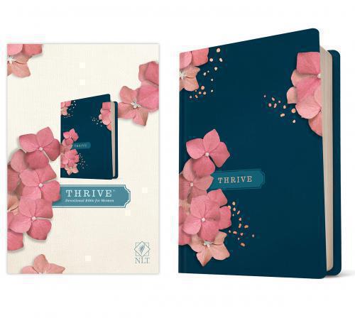 Biblia Devocional Thrive NLT (inglés) Tamaño Manual, Pasta Dura Color Azúl