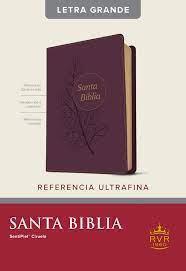 Biblia RVR60, Tamaño Grande Ultrafina, Sentipiel Color Ciruela, Letra Grande