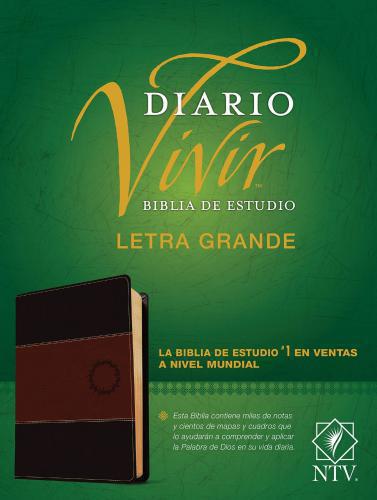 Biblia de estudio del Diario Vivir NTV, letra grande, imitación Piel, Color Café