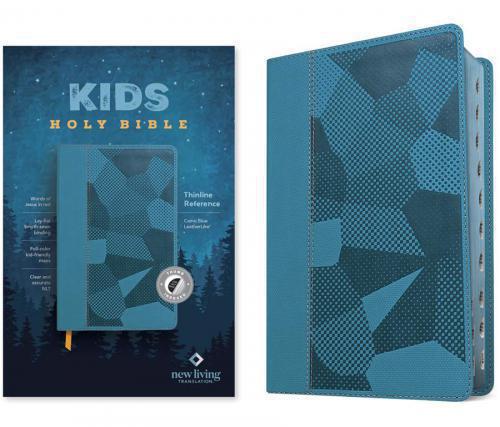 Biblia NLT (inglés) Imitacion Piel Tamaño Manual Con Indice, Diseño Camo Azul
