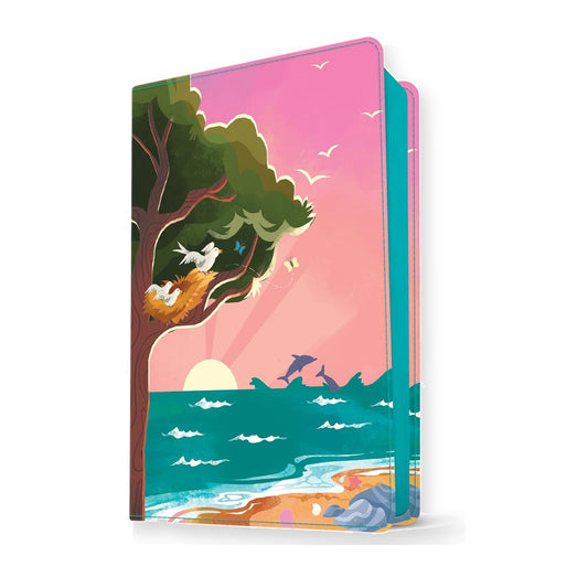 Biblia NLT, Imitación Piel Go Bible Rosa Beach Sunrise