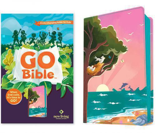 Biblia NLT, Imitación Piel Go Bible Rosa Beach Sunrise