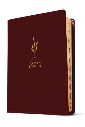 Biblia de estudio del diario vivir RVR60, letra grande sentipiel color vino