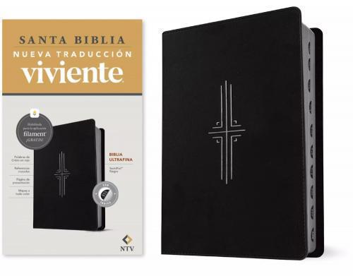 Biblia NTV Imitación Piel Tamaño Manual UltraFina, Con Indice, Color Negro