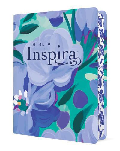 NTV Inspira Bible, Large Print, Imitation Leather, Blue Bouquet Design