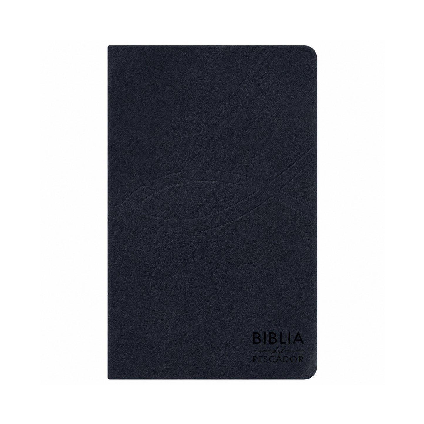 Biblia del Pescador Azul Oscuro Letra Grande Simil Piel