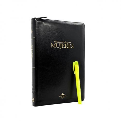 Biblia RVR60 De Estudio Para Mujeres Imitación Piel Negro Con Indice