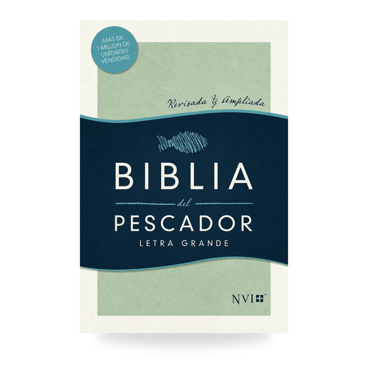 Biblia del Pescador NVI letra grande, verde tapa dura