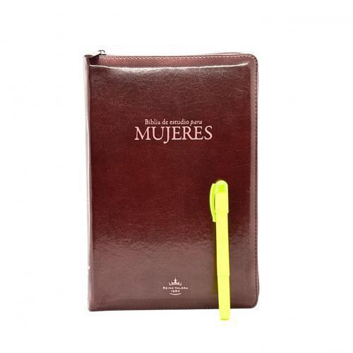 Biblia RVR60 De Estudio Para Mujeres Imitación Piel Cafe Con Indice Bolsillo Cie