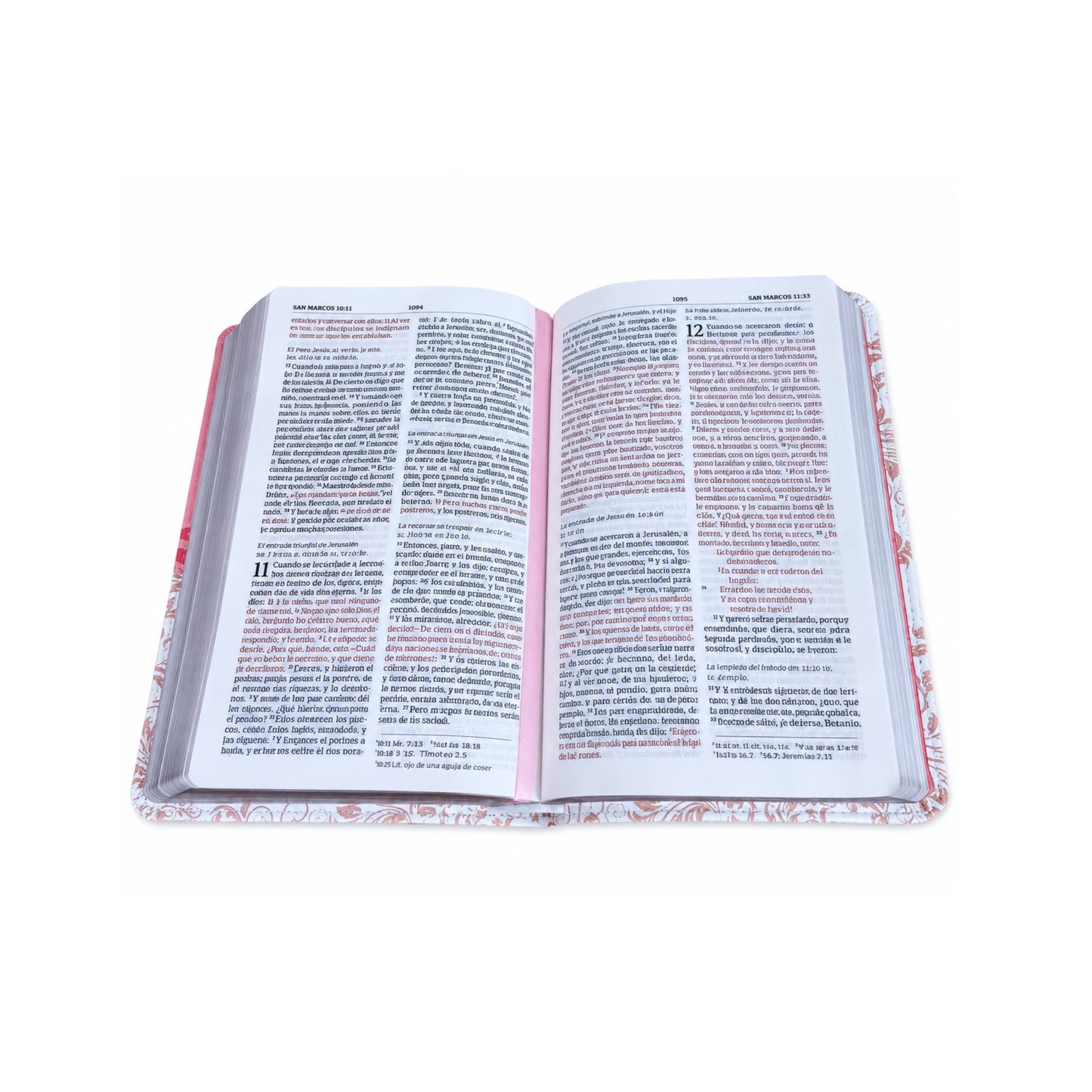 Biblia RVR60 Mis Quince Imitación Piel Rosa Blanco Tamaño Compacto