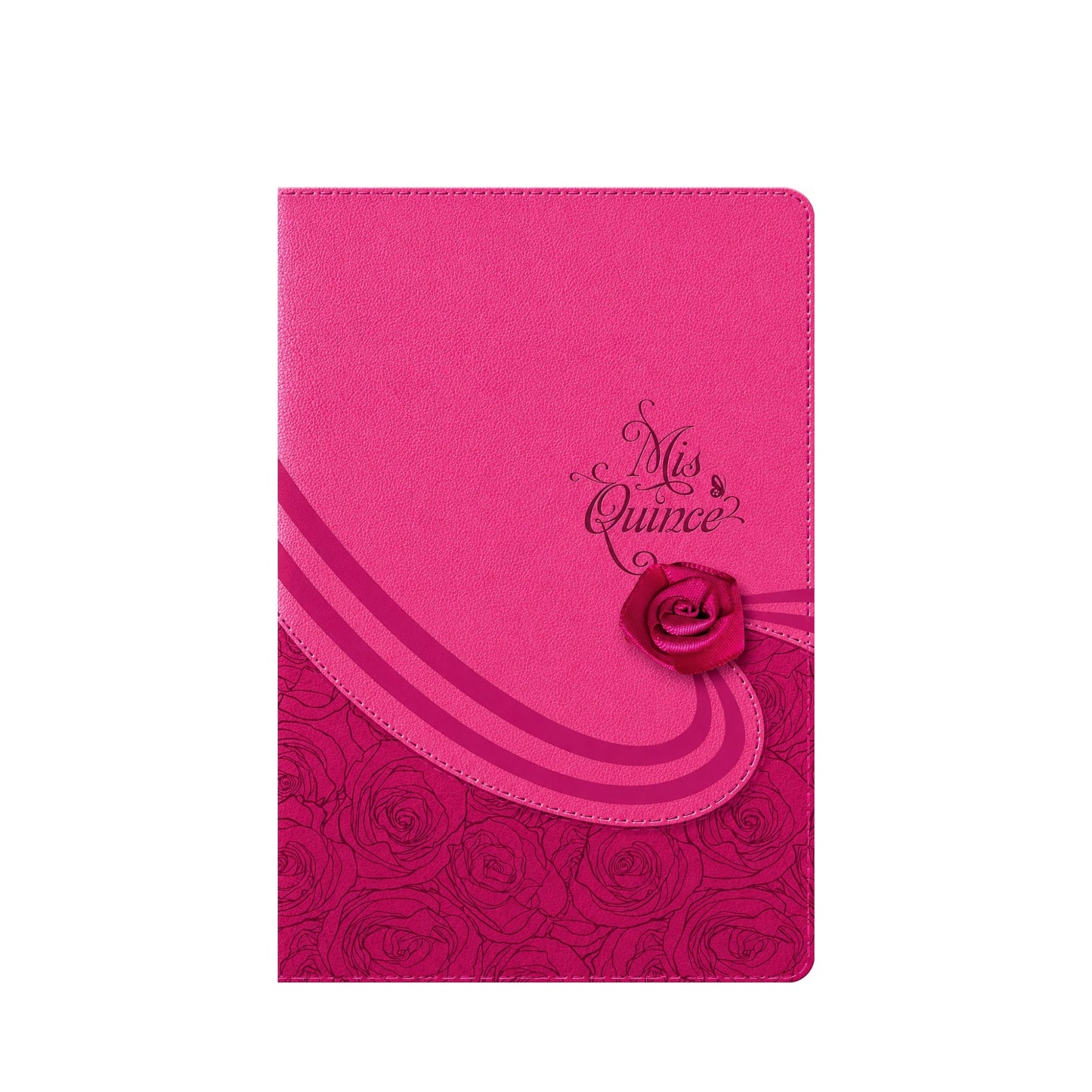 Biblia RVR60 Mis Quince Imitación Piel Color Frambuesa Flor