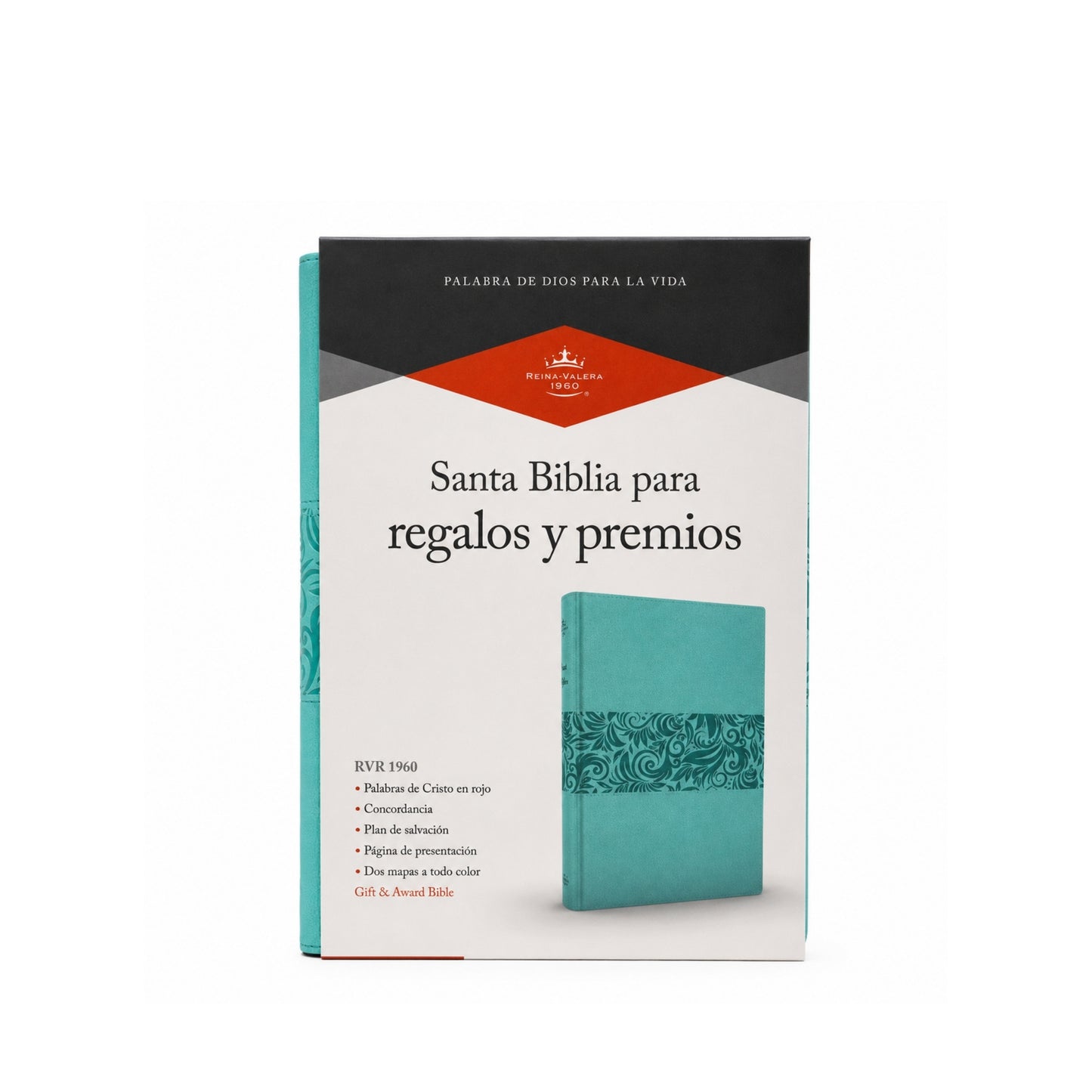 Biblia RVR1960 Regalos y Premios Simil Piel Azul Turquesa