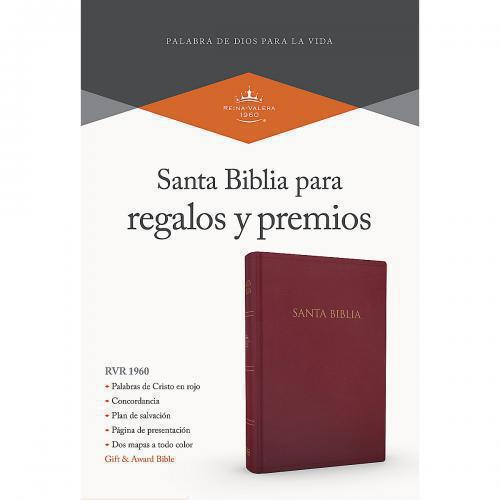 Biblia RVR1960 Tamaño Manual, Imitación Piel Color Vino - Regalos y Premios