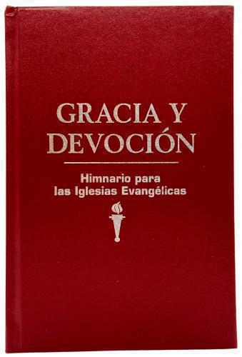 Himnario Gracia y Devoción Tapa Dura Color Vino Con Música y Letra (Partituras)