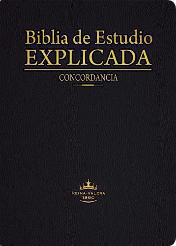 RVR1960 Explanatory Study Bible in Black Leather with Thumb Index and Gilded Edges