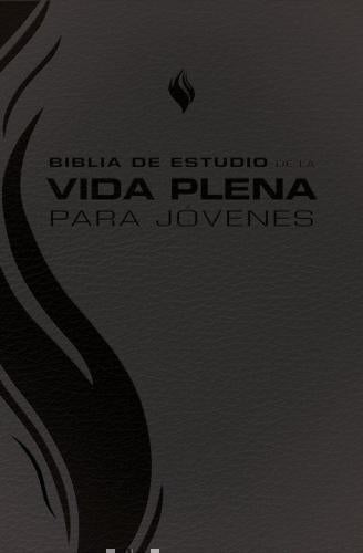 Biblia RVR1960 Vida Plena Para Jovenes, Tamaño Manual, Piel, Color Negro