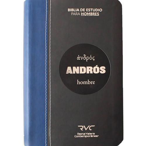 Biblia RVC Andrós, Estudio para Hombres, Imitación Piel, Tamaño Manual