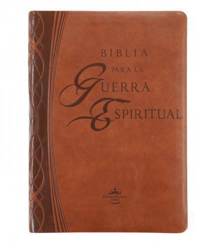 RVR 1960 Biblia para la guerra espiritual (Imitación piel , Café)