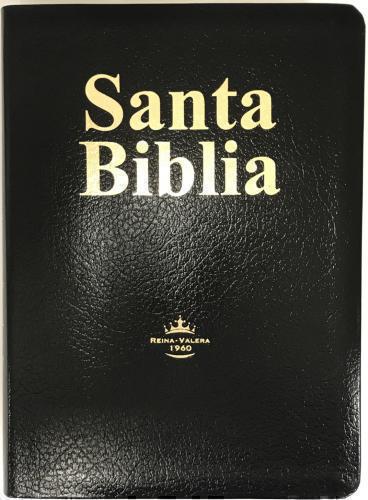 Biblia RVR1960 Tamaño Manual, Imitación Piel, Color Negro, Canto Dorado