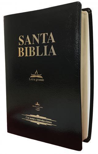Biblia RVR1960 Tamaño Grande, Letra Grande, Imitación Piel, Color Negro