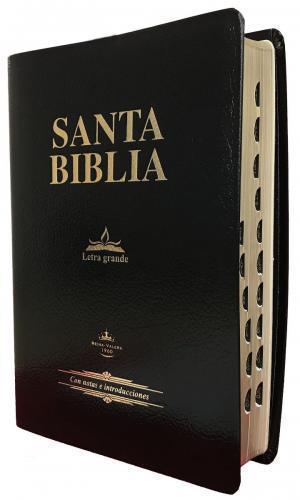 Biblia RVR1960 Gigante Concordancia Piel Fabricada Color Negro con Indice