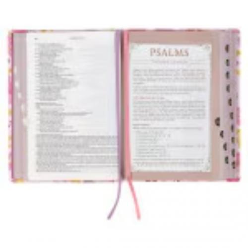 Biblia NLT Imitación Piel, Color Rosa - Crecimiento Espiritual/ Spiritual Growth