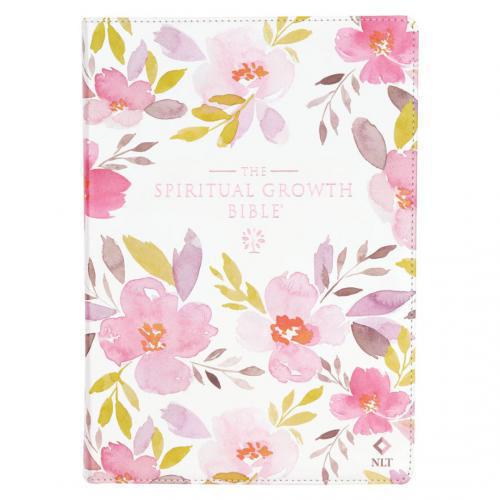 Biblia NLT Imitación Piel, Color Rosa - Crecimiento Espiritual/ Spiritual Growth