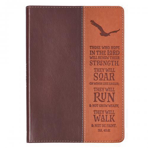 Diario Imititación Piel, "Wings" Color Duo Café Isaias 40:31