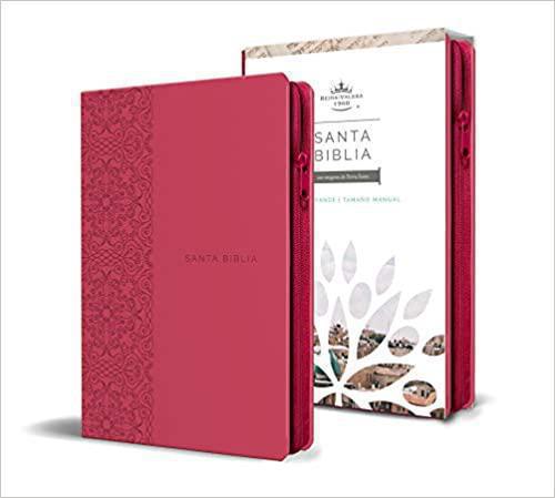 Holy Land Bible RVR1960 Large Print Compact Imitation Leather Fuchsia