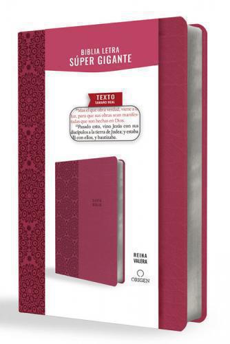 Biblia RVR1909, Supergigante, Imitación Piel, Color Fucshia