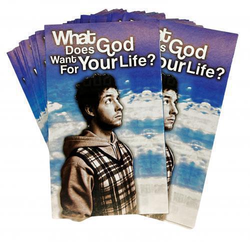 Tratado en inglés, What does God want for your life?  paquete de 100 unidades