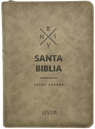Biblia NVI Tamaño Compacto, Sentipiel Color Marrón con Cierre