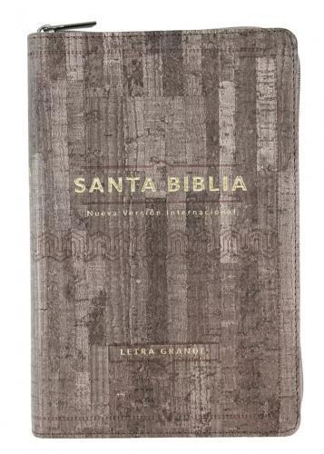 Biblia NVI, Tamaño Manual, Imitación Piel, Color Madera Con Cierre