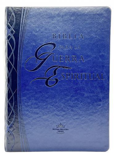 Bible for Spiritual Warfare RV1960, blue imitation leather with thumb index
