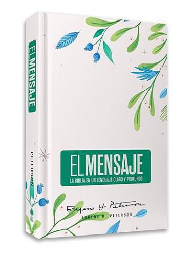 The Message Bible, Hardcover, Green Floral Design