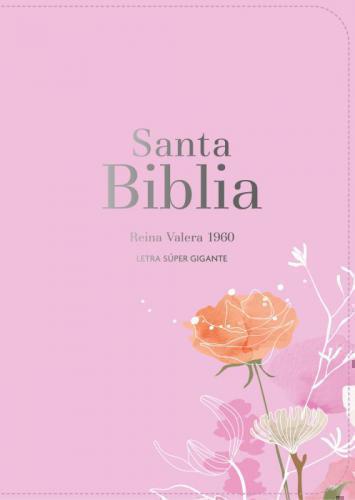 Biblia RVR 1960, Letra Súper Gigante, Imitación Piel, Color Rosa