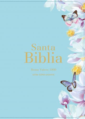 Biblia RVR 1960, Letra Súper Gigante, Imitación Piel, Color Azul claro