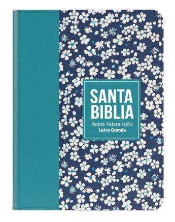 RVR 1960 Bible, Flowers Collection, Imitation Leather, Compact Size