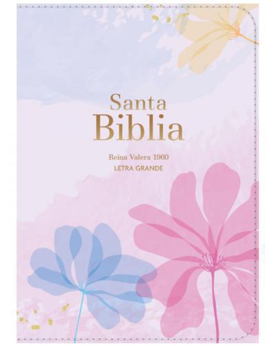 Biblia Reina Valera 1960 Compacta, Rosa Claro, Letra Grande