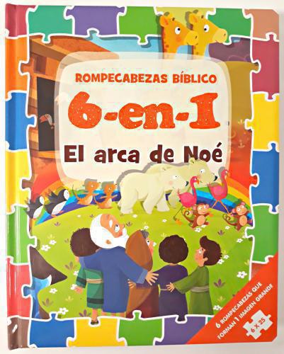 Puzzle Bíblico 6 en 1 para Niños (Edades 3-5) | Actividades e Historias Bíblicas