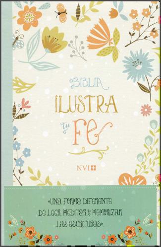 Biblia NVI Ilustra tu Fe, Imitación Piel, Diseño Floral Beige